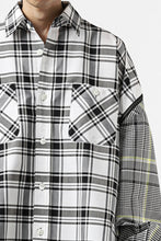 画像をギャラリービューアに読み込む, FACETASM ZIPPER HIGH & LOW LONG SHIRT (CHECK)