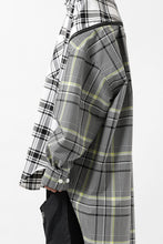 画像をギャラリービューアに読み込む, FACETASM ZIPPER HIGH & LOW LONG SHIRT (CHECK)