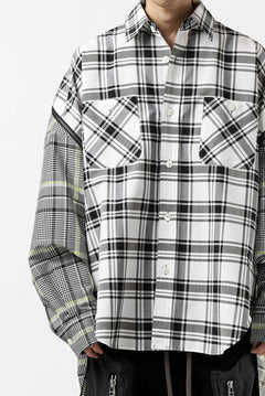 画像をギャラリービューアに読み込む, FACETASM ZIPPER HIGH & LOW LONG SHIRT (CHECK)