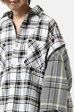 画像をギャラリービューアに読み込む, FACETASM ZIPPER HIGH & LOW LONG SHIRT (CHECK)