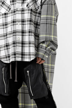 画像をギャラリービューアに読み込む, FACETASM ZIPPER HIGH & LOW LONG SHIRT (CHECK)