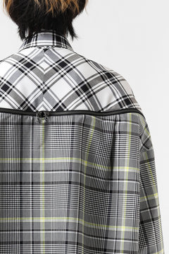 画像をギャラリービューアに読み込む, FACETASM ZIPPER HIGH & LOW LONG SHIRT (CHECK)