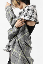 画像をギャラリービューアに読み込む, FACETASM ZIPPER HIGH & LOW LONG SHIRT (CHECK)