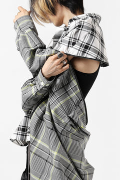 画像をギャラリービューアに読み込む, FACETASM ZIPPER HIGH & LOW LONG SHIRT (CHECK)