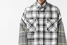 画像をギャラリービューアに読み込む, FACETASM ZIPPER HIGH & LOW LONG SHIRT (CHECK)