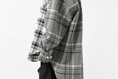 画像をギャラリービューアに読み込む, FACETASM ZIPPER HIGH & LOW LONG SHIRT (CHECK)