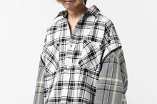 画像をギャラリービューアに読み込む, FACETASM ZIPPER HIGH & LOW LONG SHIRT (CHECK)