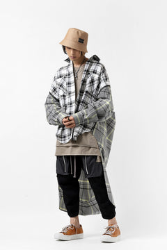 画像をギャラリービューアに読み込む, FACETASM ZIPPER HIGH & LOW LONG SHIRT (CHECK)