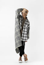 画像をギャラリービューアに読み込む, FACETASM ZIPPER HIGH & LOW LONG SHIRT (CHECK)