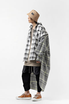 画像をギャラリービューアに読み込む, FACETASM ZIPPER HIGH & LOW LONG SHIRT (CHECK)