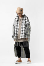 画像をギャラリービューアに読み込む, FACETASM ZIPPER HIGH & LOW LONG SHIRT (CHECK)