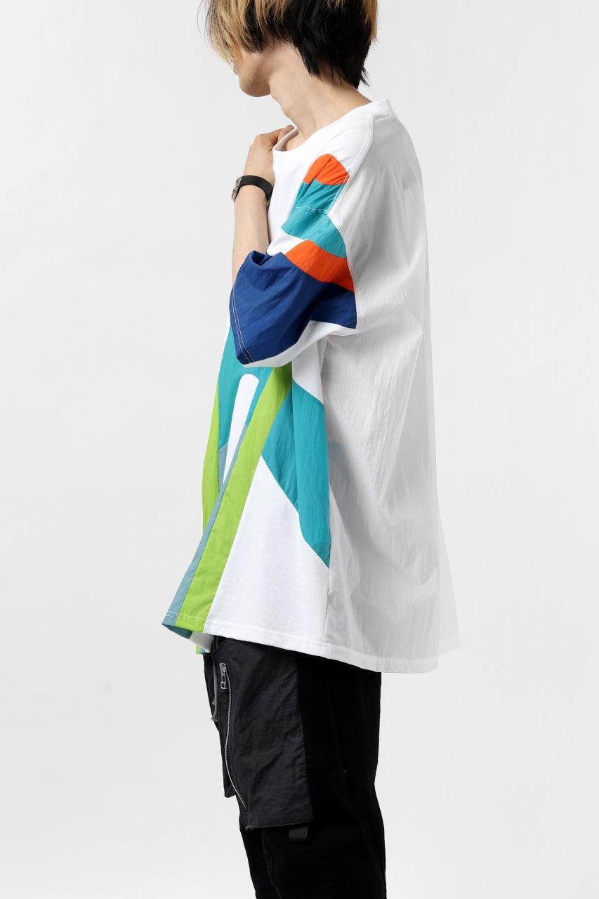 画像をギャラリービューアに読み込む, FACETASM NYLON PATCH WORK TOPS (WHITE)