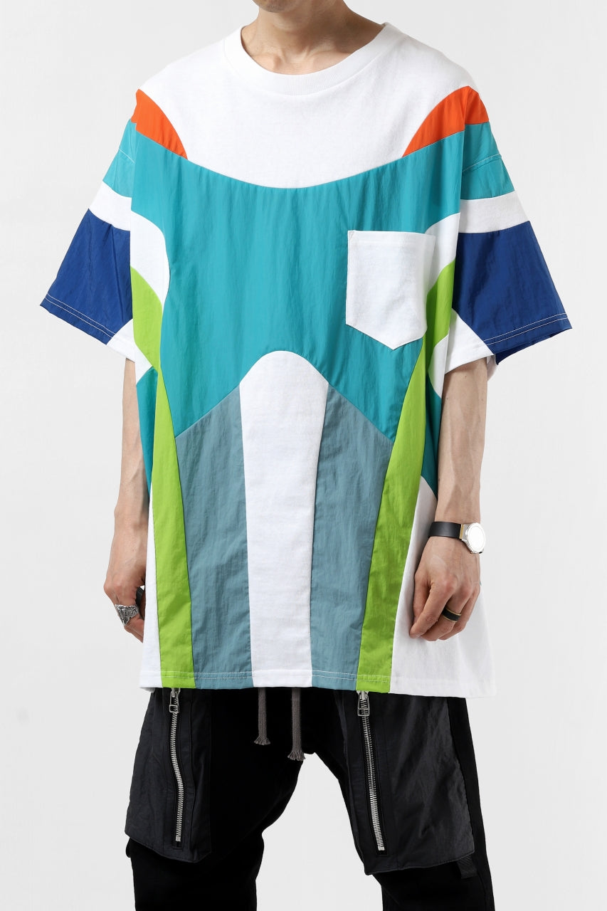 画像をギャラリービューアに読み込む, FACETASM NYLON PATCH WORK TOPS (WHITE)