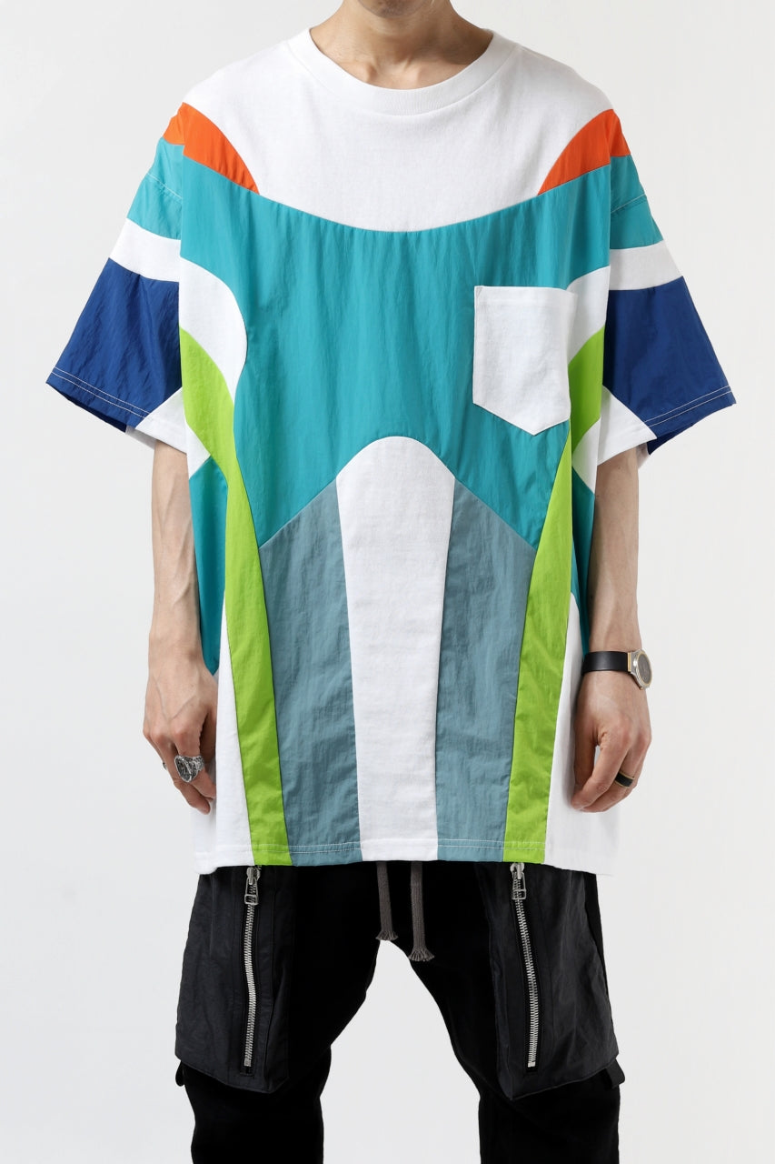 画像をギャラリービューアに読み込む, FACETASM NYLON PATCH WORK TOPS (WHITE)