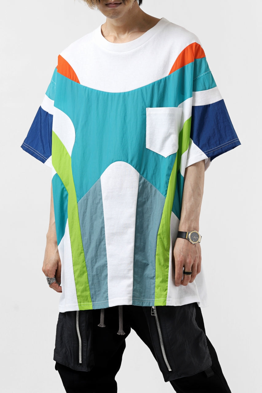 画像をギャラリービューアに読み込む, FACETASM NYLON PATCH WORK TOPS (WHITE)