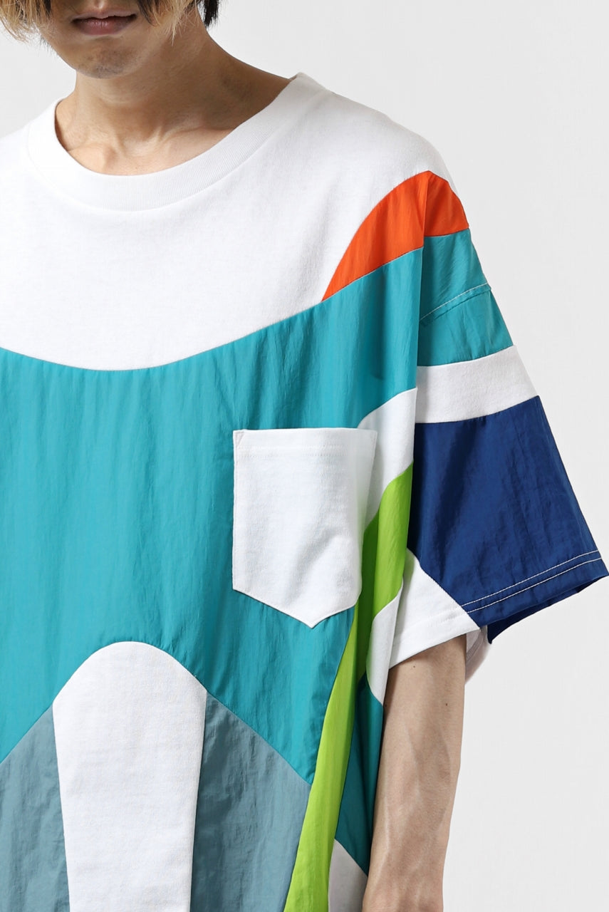 画像をギャラリービューアに読み込む, FACETASM NYLON PATCH WORK TOPS (WHITE)