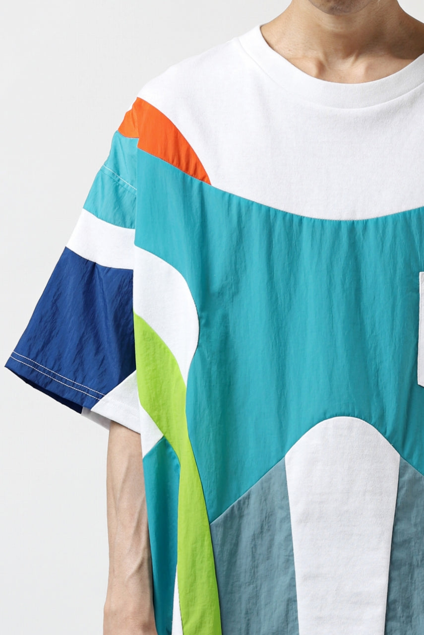 画像をギャラリービューアに読み込む, FACETASM NYLON PATCH WORK TOPS (WHITE)