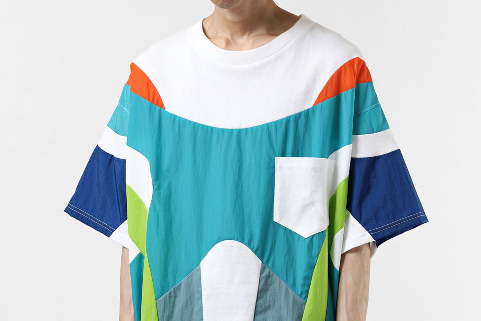 画像をギャラリービューアに読み込む, FACETASM NYLON PATCH WORK TOPS (WHITE)