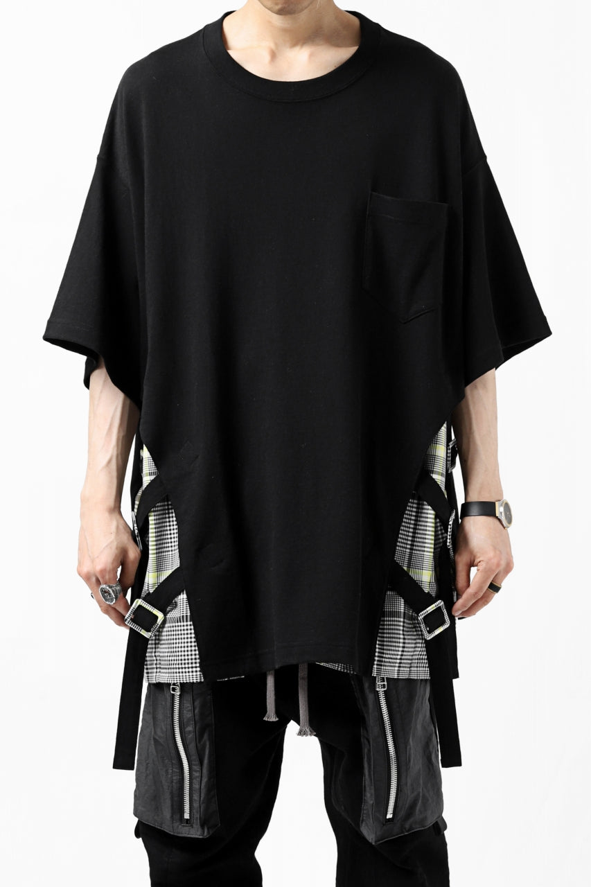画像をギャラリービューアに読み込む, FACETASM BUCKLE BELT CHECK TOPS (BLACK)