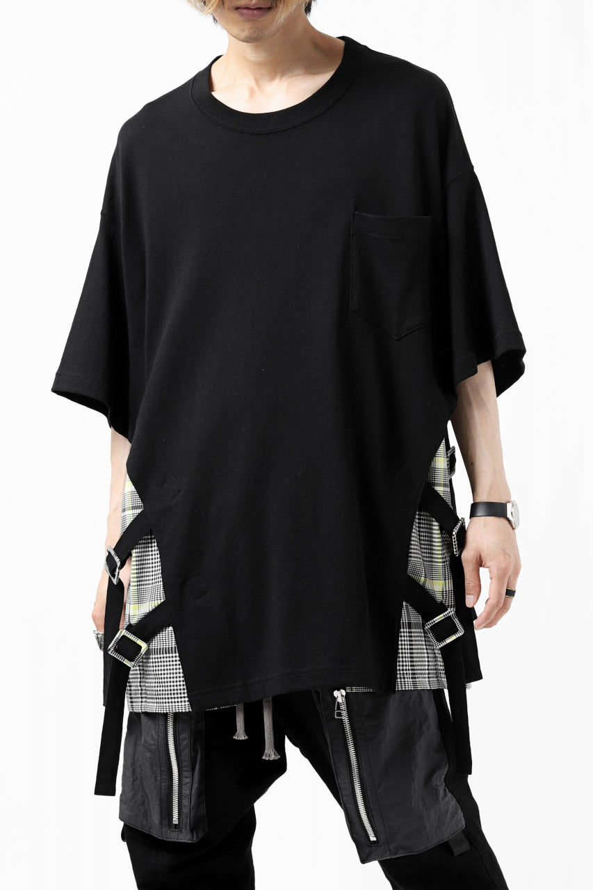 画像をギャラリービューアに読み込む, FACETASM BUCKLE BELT CHECK TOPS (BLACK)