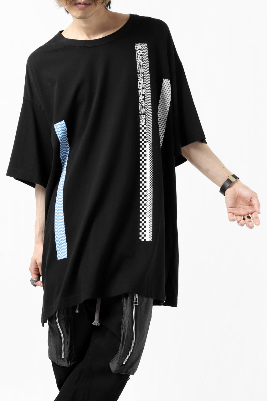 画像をギャラリービューアに読み込む, FACETASM BARCODE PRINT TEE (BLACK)