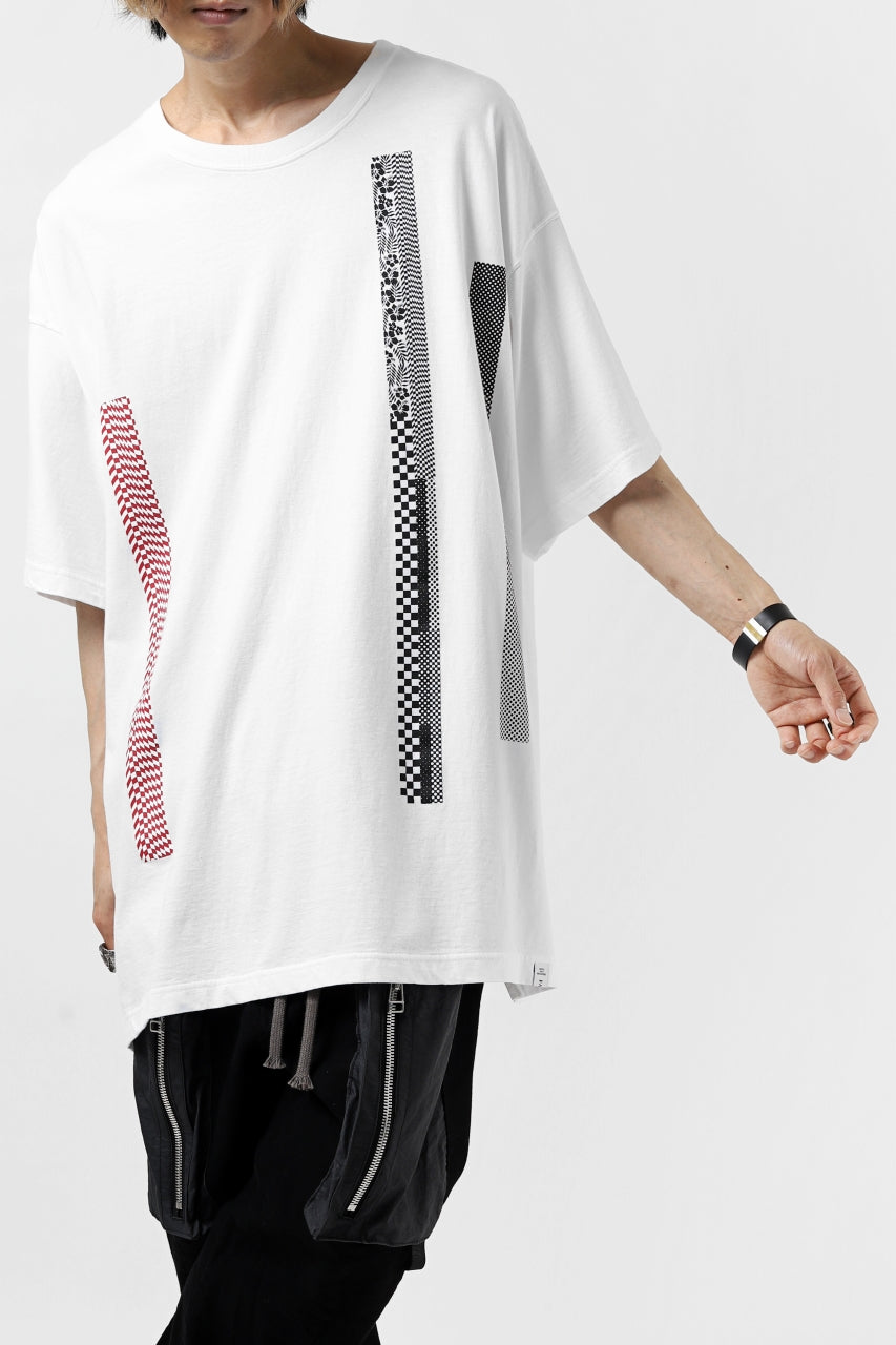 画像をギャラリービューアに読み込む, FACETASM BARCODE PRINT TEE (WHITE)