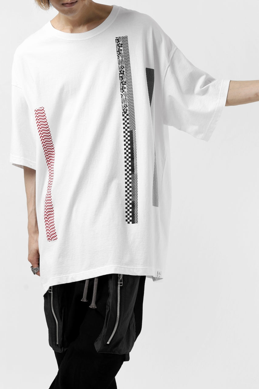 画像をギャラリービューアに読み込む, FACETASM BARCODE PRINT TEE (WHITE)