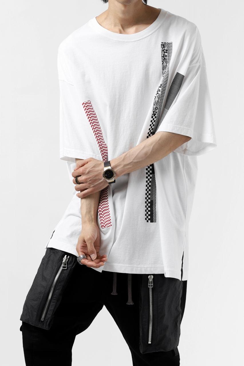 画像をギャラリービューアに読み込む, FACETASM BARCODE PRINT TEE (WHITE)