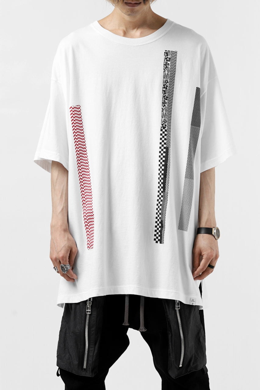 画像をギャラリービューアに読み込む, FACETASM BARCODE PRINT TEE (WHITE)