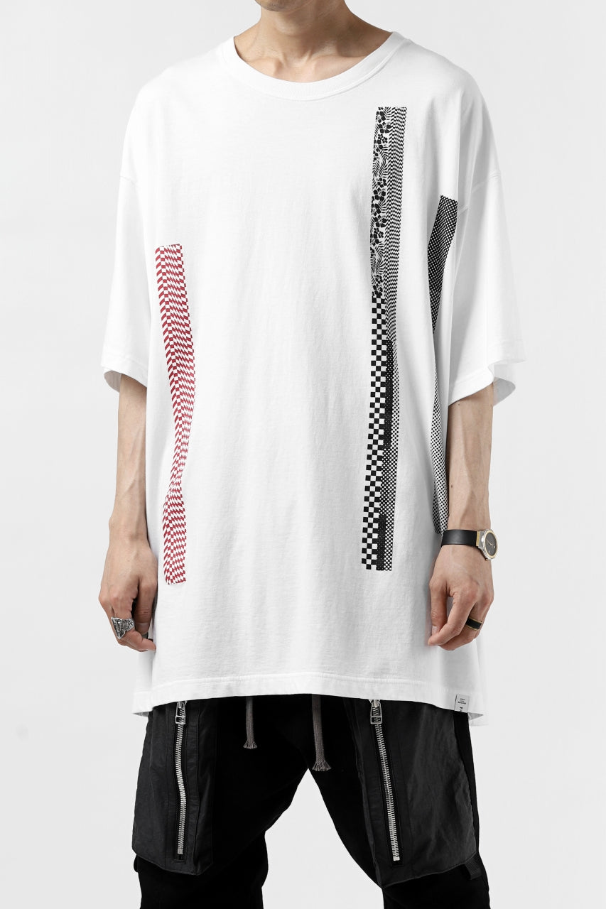画像をギャラリービューアに読み込む, FACETASM BARCODE PRINT TEE (WHITE)