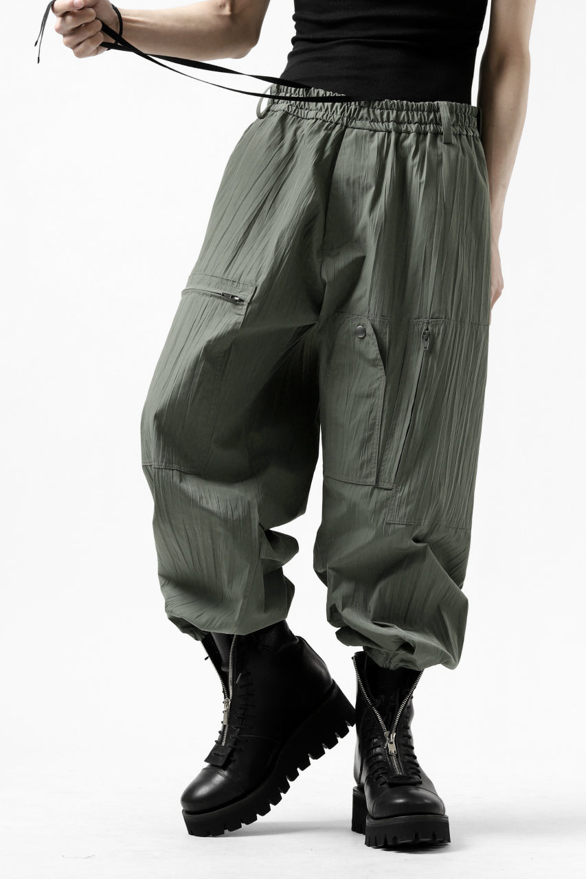 画像をギャラリービューアに読み込む, Y's.... WRINKLE TEXTURE TACTICAL PANTS (KHAKI)