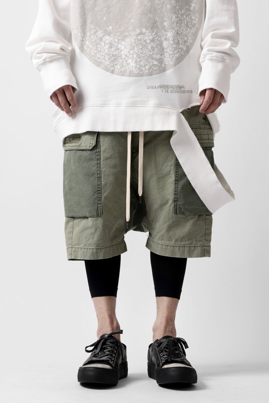 Load image into Gallery viewer, ISAMU KATAYAMA BACKLASH SARROUEL SHORTS / STONE WASHED USA-COTTON (KHAKI)