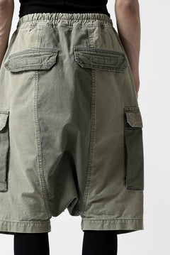 Load image into Gallery viewer, ISAMU KATAYAMA BACKLASH SARROUEL SHORTS / STONE WASHED USA-COTTON (KHAKI)