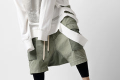 Load image into Gallery viewer, ISAMU KATAYAMA BACKLASH SARROUEL SHORTS / STONE WASHED USA-COTTON (KHAKI)