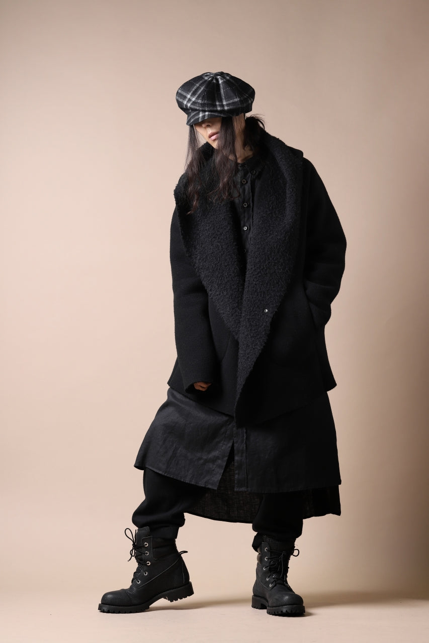 画像をギャラリービューアに読み込む, forme d'expression Hooded Cardigan Jacket (Black)