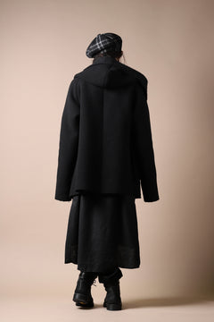 画像をギャラリービューアに読み込む, forme d'expression Hooded Cardigan Jacket (Black)