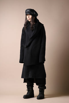 画像をギャラリービューアに読み込む, forme d'expression Hooded Cardigan Jacket (Black)