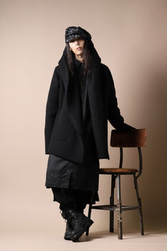 画像をギャラリービューアに読み込む, forme d'expression Hooded Cardigan Jacket (Black)