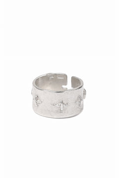 Load image into Gallery viewer, m.a+ thick silver stitched multiple cross ring / AG538/AG (SILVER)