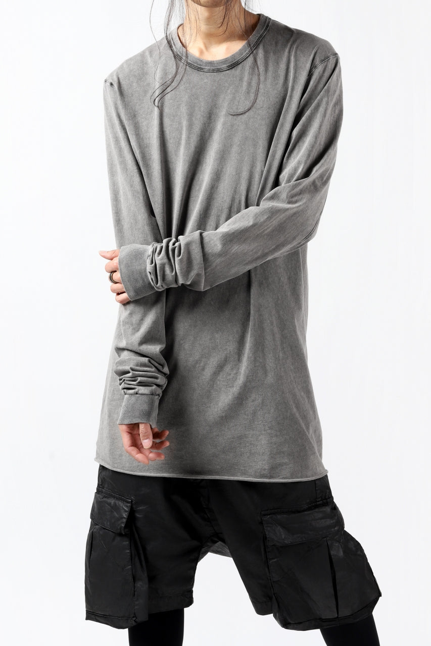 画像をギャラリービューアに読み込む, 11 BY BORIS BIDJAN SABERI LONG SLEEVE TEE &quot;L-S1B-F-1101&quot; (ACID GREY)