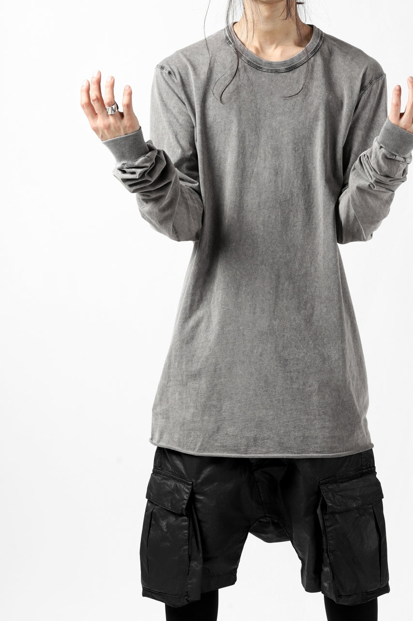 画像をギャラリービューアに読み込む, 11 BY BORIS BIDJAN SABERI LONG SLEEVE TEE &quot;L-S1B-F-1101&quot; (ACID GREY)