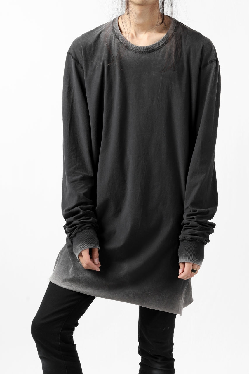 画像をギャラリービューアに読み込む, 11 BY BORIS BIDJAN SABERI LONG SLEEVE TEE &quot;L-S1B-F-1101&quot; (ACID GREY)