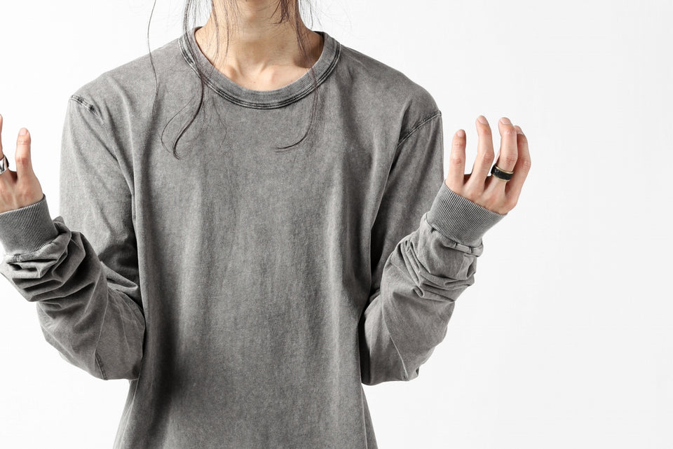 画像をギャラリービューアに読み込む, 11 BY BORIS BIDJAN SABERI LONG SLEEVE TEE &quot;L-S1B-F-1101&quot; (ACID GREY)