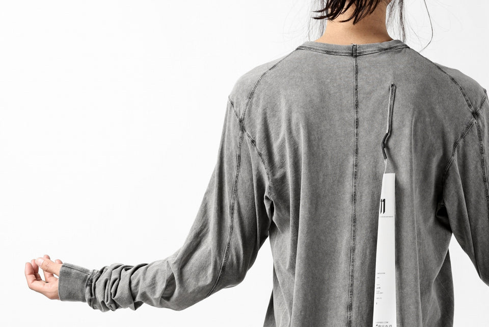 画像をギャラリービューアに読み込む, 11 BY BORIS BIDJAN SABERI LONG SLEEVE TEE "L-S1B-F-1101" (ACID GREY)