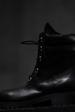 画像をギャラリービューアに読み込む, Portaille exclusive LEX-W20 TREK Laced Boots / VACCHETTA SMOOTH (BLACK / GOLD EYELET)