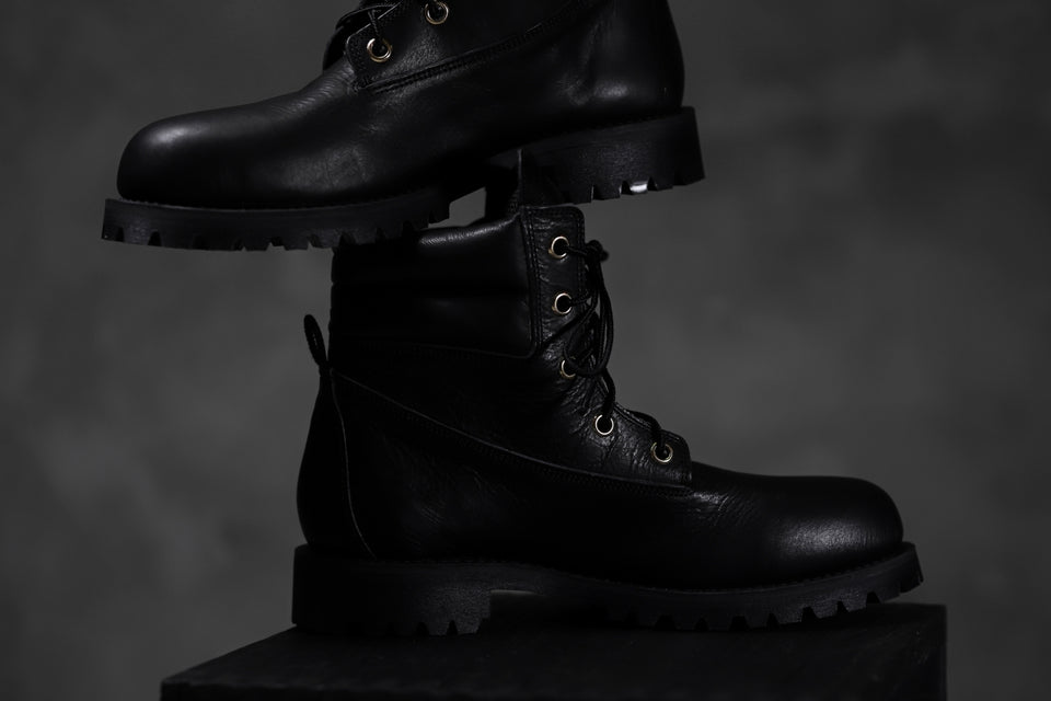 画像をギャラリービューアに読み込む, Portaille exclusive LEX-W20 TREK Laced Boots / VACCHETTA SMOOTH (BLACK / GOLD EYELET)