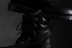 画像をギャラリービューアに読み込む, Portaille exclusive LEX-W20 TREK Laced Boots / VACCHETTA SMOOTH (BLACK / GOLD EYELET)