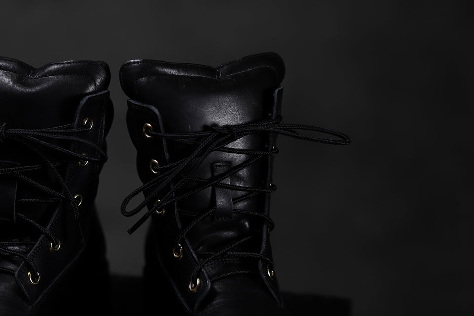 画像をギャラリービューアに読み込む, Portaille exclusive LEX-W20 TREK Laced Boots / VACCHETTA SMOOTH (BLACK / GOLD EYELET)