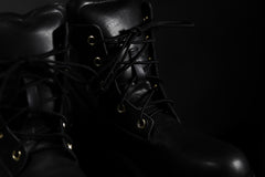 画像をギャラリービューアに読み込む, Portaille exclusive LEX-W20 TREK Laced Boots / VACCHETTA SMOOTH (BLACK / GOLD EYELET)