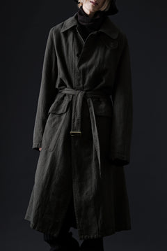 Load image into Gallery viewer, ISAMU KATAYAMA BACKLASH OVER COAT / GARMENT NATURAL DYED WOVEN + ELECTRIC HEATING LINER (LEAF)